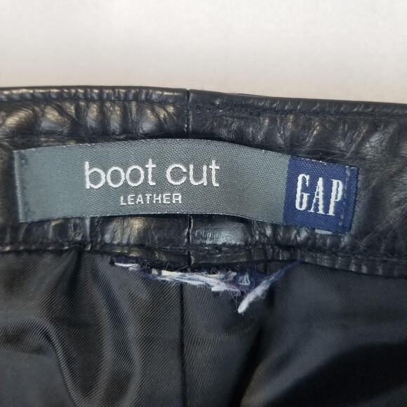 3 PC GAP Leather Boot Cut Pants Womens 28 x 29 Lined 5 Pocket Jeans Style Biker - Picture 6 of 16